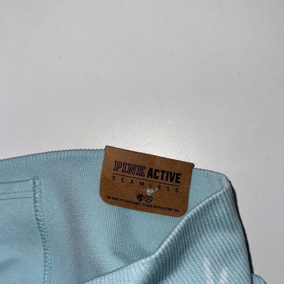 🔥PINK Victoria's Secret Blue High-Waisted full length Leggings Sz XL New - Picture 7 of 7